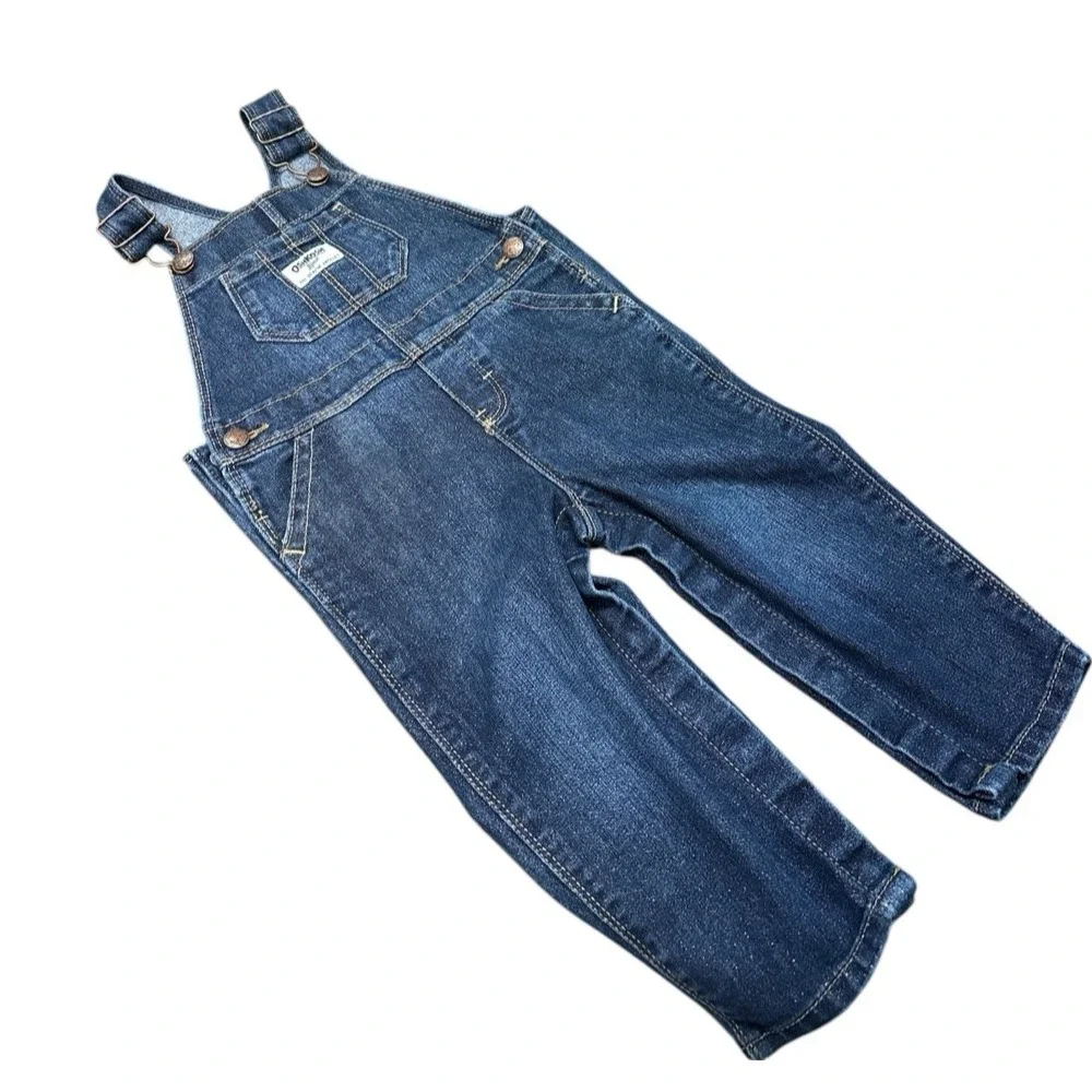 OshKosh‎ B'gosh Denim Sparkle Overalls • 18 Months • Jean Vestbak Bibs